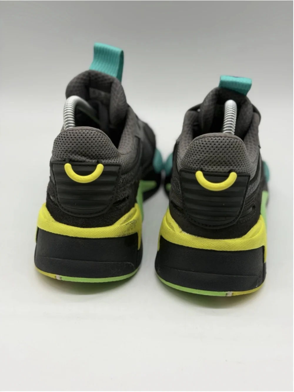 New Puma RS-X Highlighter JR Gray Black Multi Sneakers US 6.5 385934-02